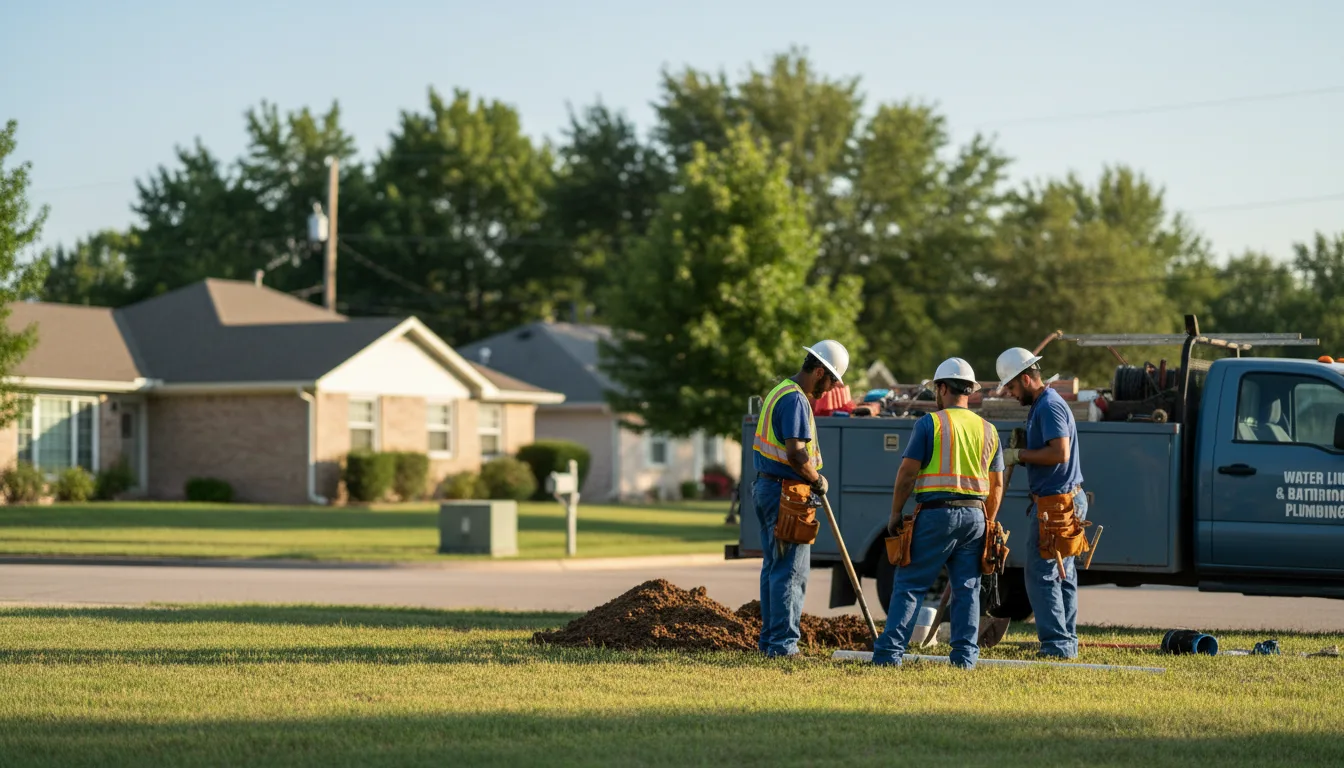 Residential water line and bathroom plumbing service in Missouri City, MO